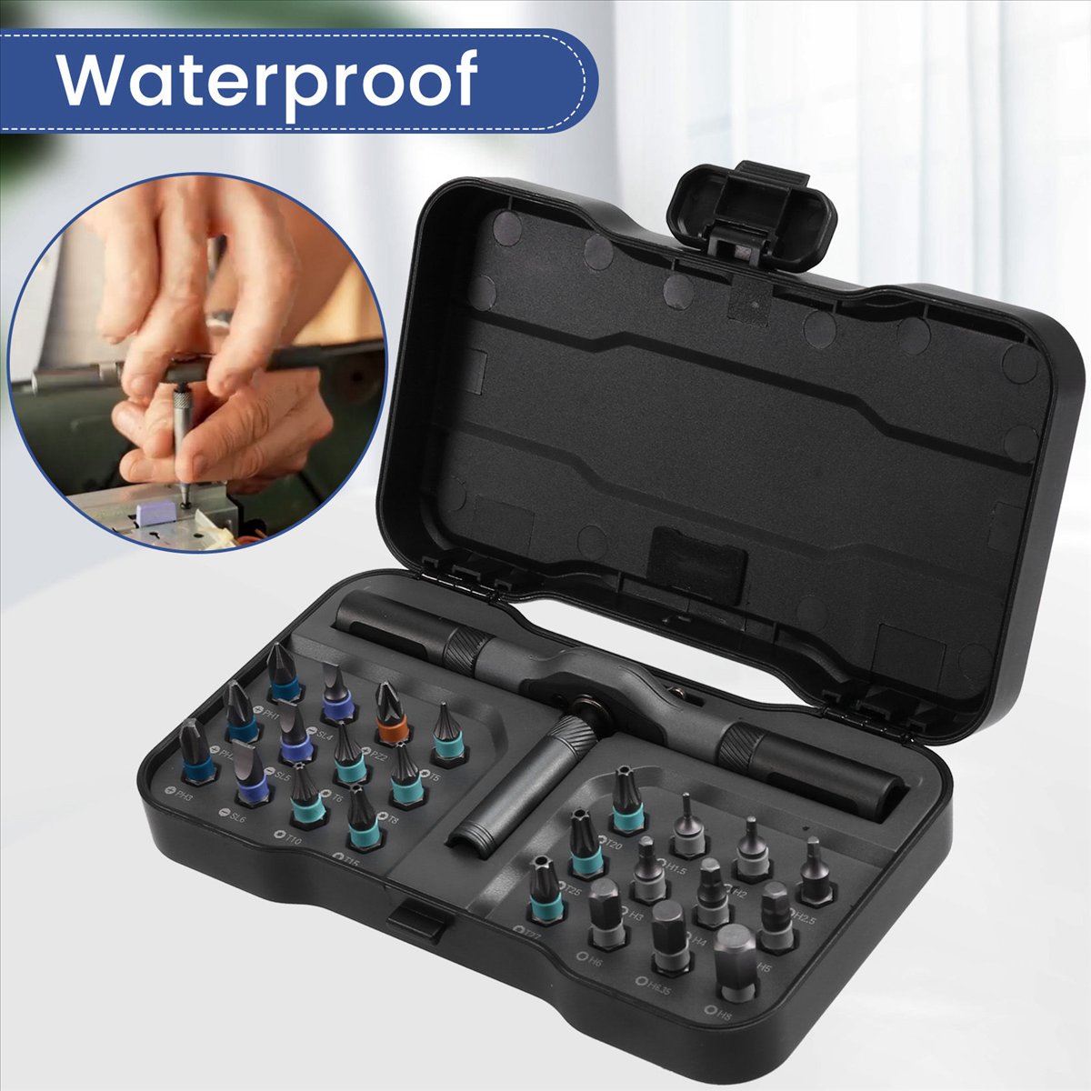 Electronics Repair Tool Kit - AT42 RS1 24-in-1 Magnetic Ratchet Screwdriver