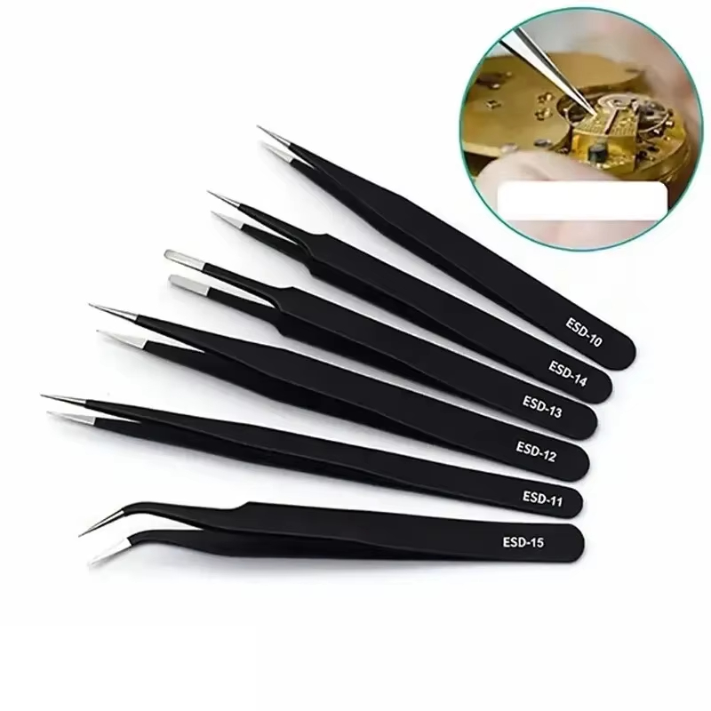 Precision Tweezers Set ESD Ant - огляд і ціна Electronics Repair Tool Kit