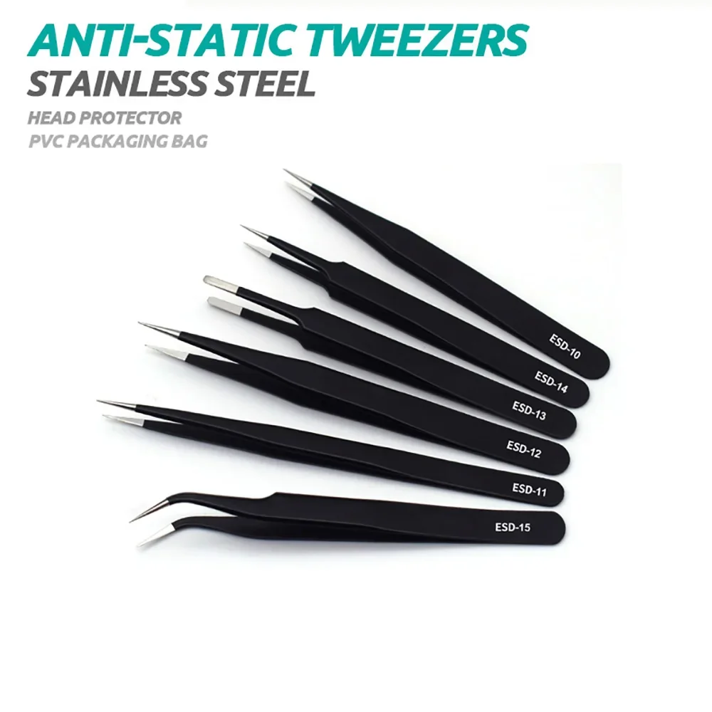6pcs Precision Tweezers Set ES - огляд і ціна Electronics Repair Tool Kit