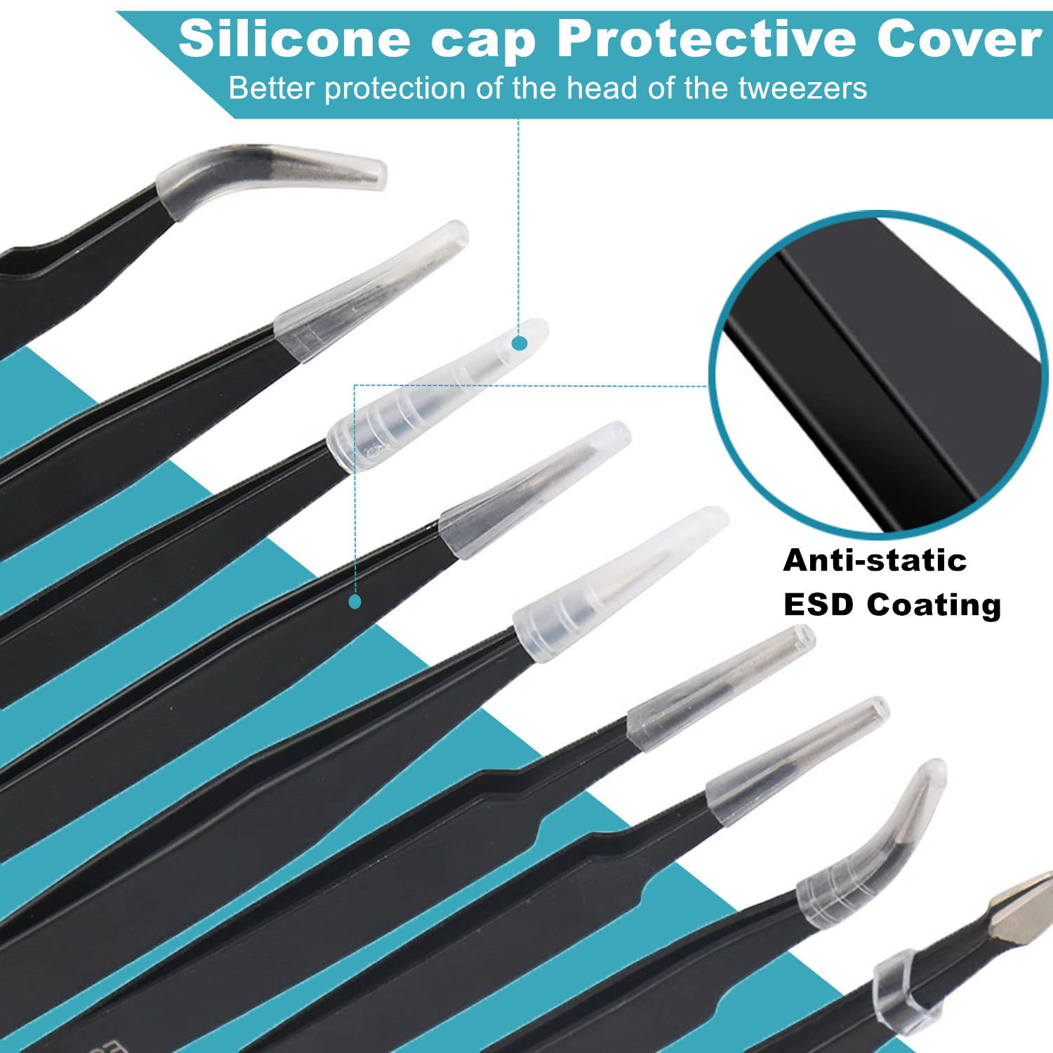 10 Pcs Tweezers Set Bag Stainl - огляд і ціна Electronics Repair Tool Kit