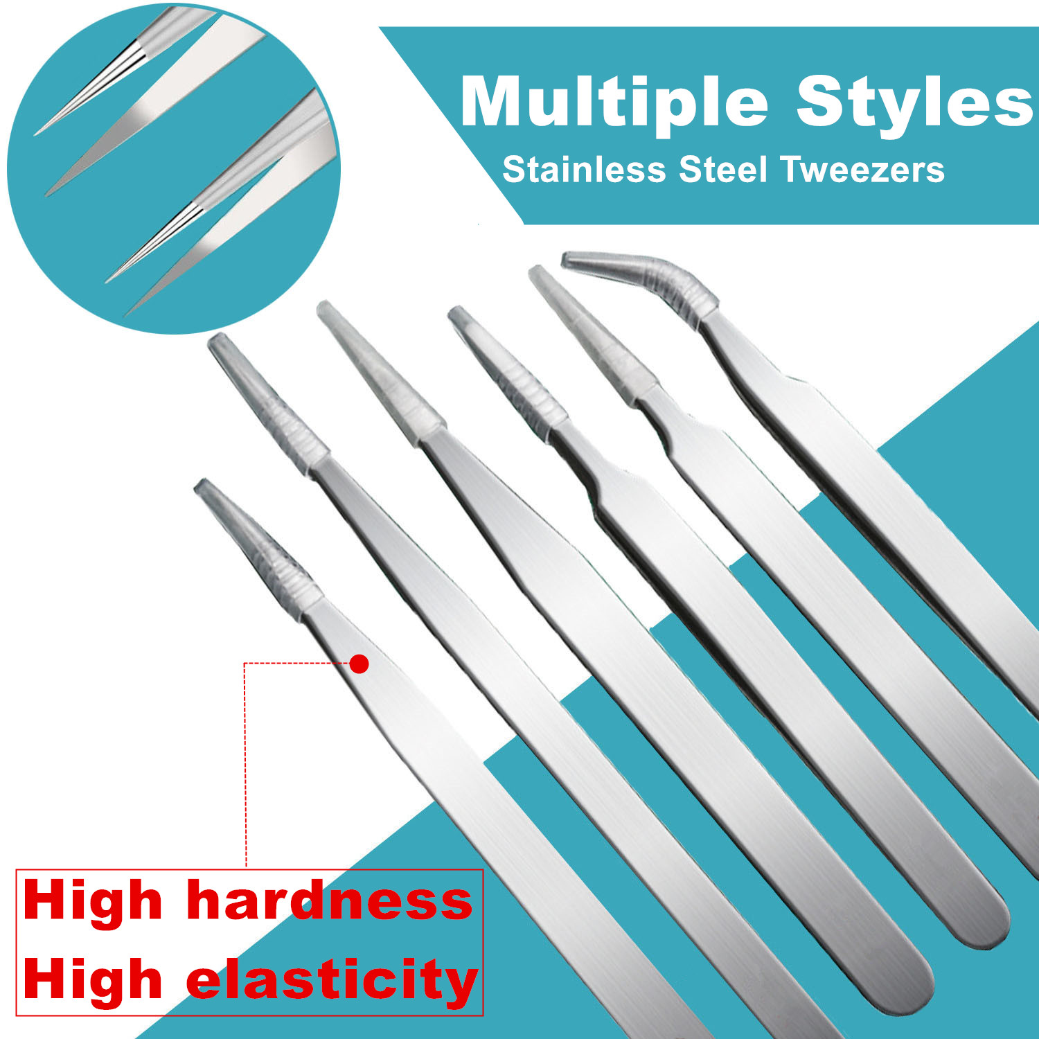 10 Pcs Tweezers Set Bag Stainl - огляд і ціна Electronics Repair Tool Kit