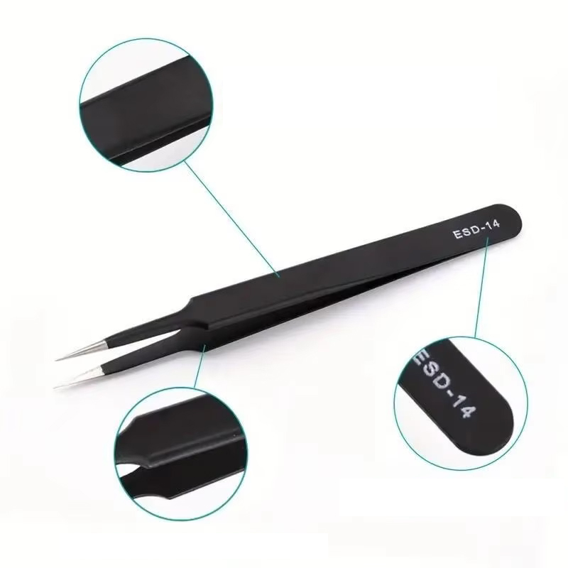 6pcs Precision Long Tweezers S - огляд і ціна Electronics Repair Tool